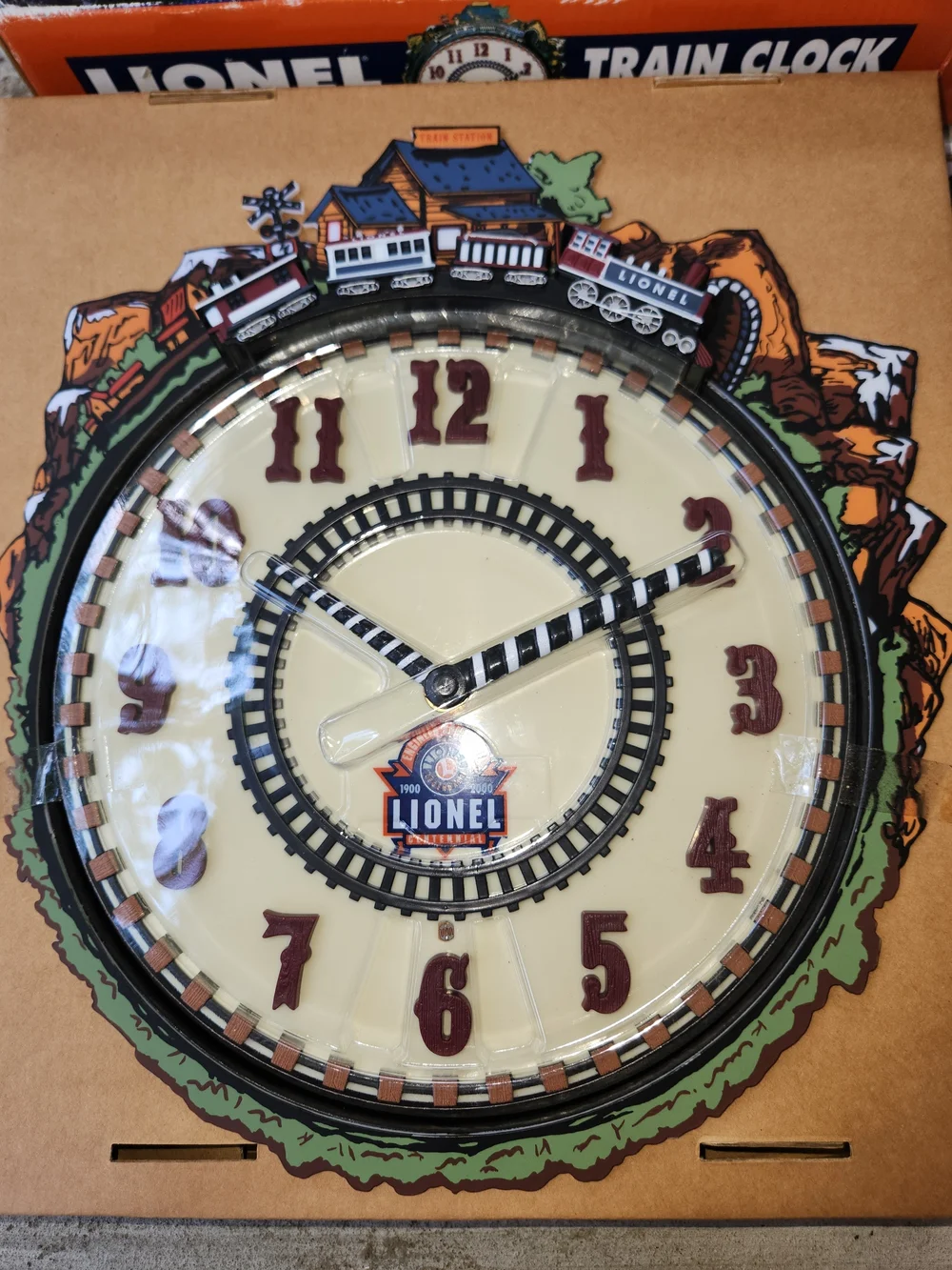 Lionel 100th Anniversary Animated Train Wall Clock NEW